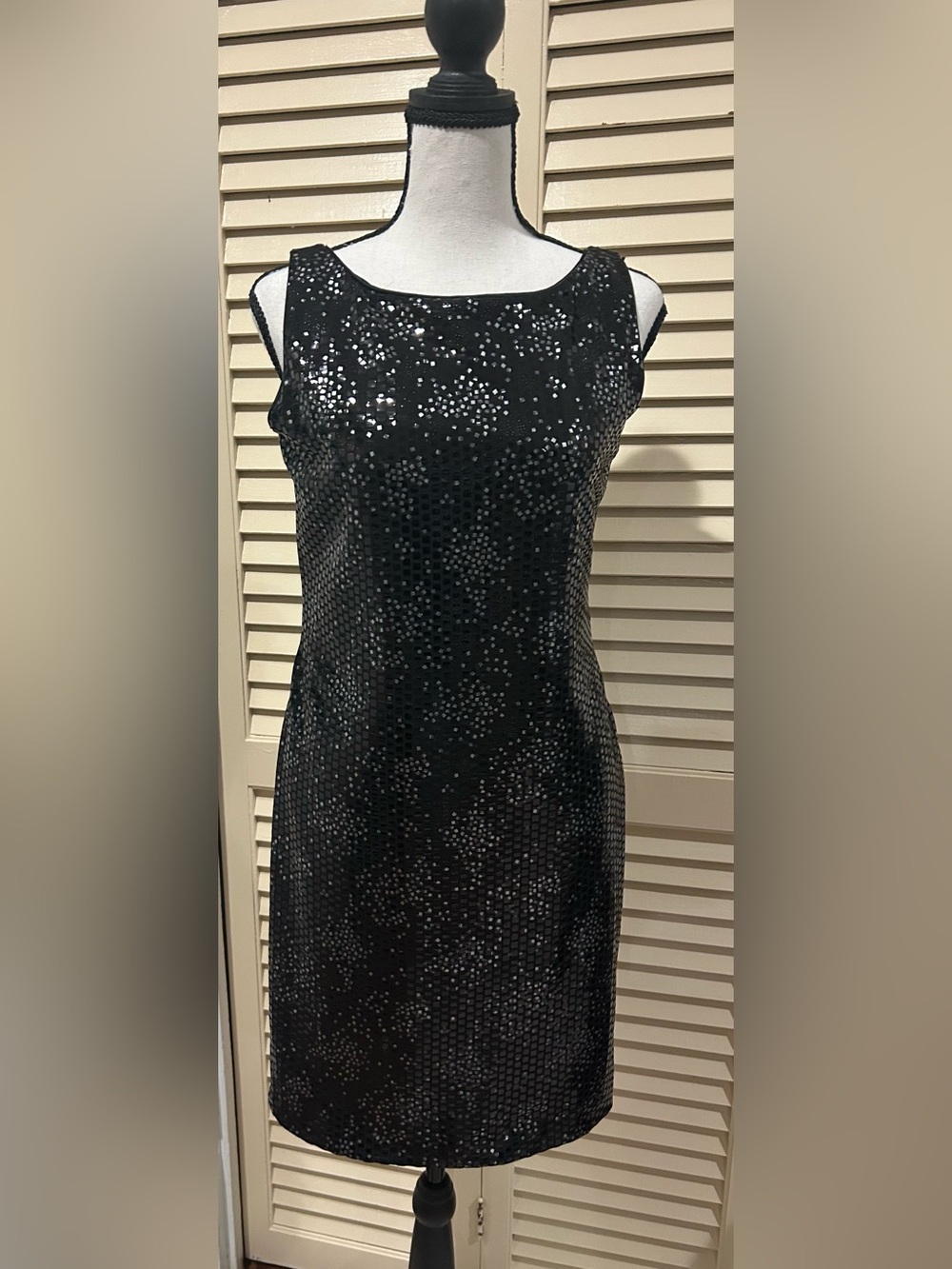 Robert Louis Black Sequin Sheath Mini Dress